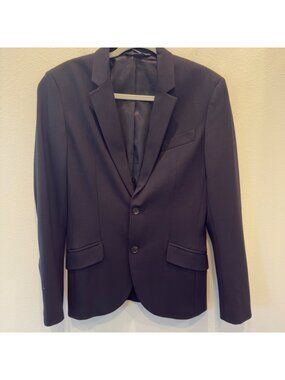 Armani Exchange Women’s Black Blazer Small Petite Pockets 2-Button Close Classic